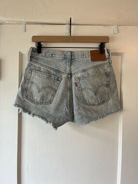Levi's High-Rise 501 Light Wash Denim Shorts